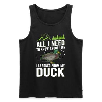 Duck Gift Duck Breeder - Men's Premium Organic Tank Top - black - Front - Michal (187cm)