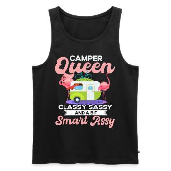 Camper Queen Classy Sassy And A Bit Smart Assy - Männer Premium Bio Tank Top - Schwarz - Vorne - AI Model Male 178 light (178cm)