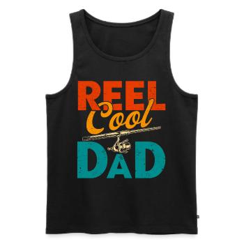 Reel Cool Dad Fishing Father - Débardeur bio Premium Homme - noir - Devant - Michal (187cm)