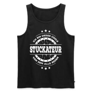 Stuckateur Geburtstag Facharbeiter Geschenk - Männer Premium Bio Tank Top - Schwarz - Vorne - AI Model Male 178 light (178cm)