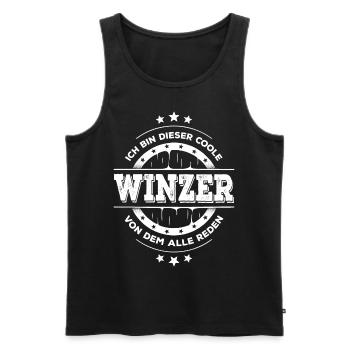 Winzer Kollegen Geburtstag Weinbauer Geschenk - Männer Premium Bio Tank Top - Schwarz - Vorne - AI Model Male 178 light (178cm)