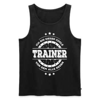 Trainer Kollegen Geburtstag Sport Geschenk - Männer Premium Bio Tank Top - Schwarz - Vorne - Michal (187cm)
