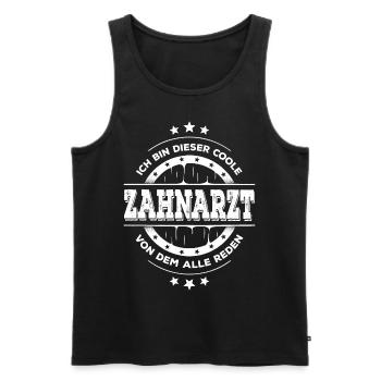 Zahnarzt Kollegen Geburtstag Zahnmedizin Geschenk - Männer Premium Bio Tank Top - Schwarz - Vorne - Michal (187cm)