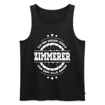 Zimmerer Kollegen Geburtstag Zimmermann Geschenk - Männer Premium Bio Tank Top - Schwarz - Vorne - Michal (187cm)