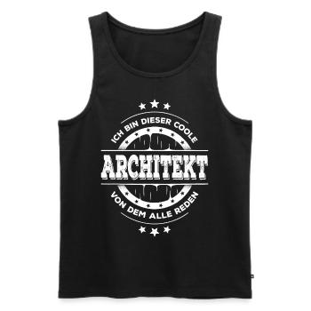 Architekt Geburtstag Gebäudeplanung Geschenk - Männer Premium Bio Tank Top - Schwarz - Vorne - Michal (187cm)