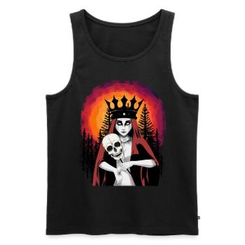Dark Fantasy Dämon Hexe Satan Satanist Horror - Männer Premium Bio Tank Top - Schwarz - Vorne - Michal (187cm)