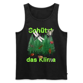 Nature sauvage Forêt Animaux Nature Protection du climat Insectes Animaux - Débardeur bio Premium Homme - noir - Devant - Michal (187cm)