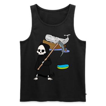 Meeressäuger Wal Fisch Sensenmann Umweltschutz - Männer Premium Bio Tank Top - Schwarz - Vorne - AI Model Male 178 light (178cm)