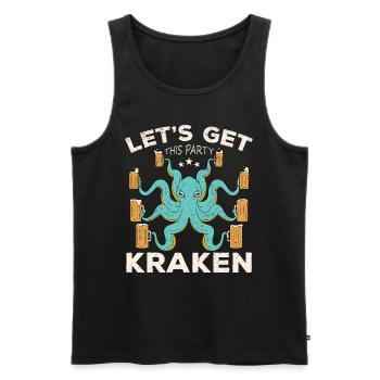 Octopus Octopus Sea Tentacle Octopus Octopus Octopus - Men's Premium Organic Tank Top - black - Front - AI Model Male 178 light (178cm)