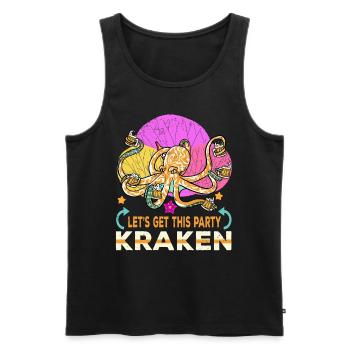 Octopus Octopus Sea Tentacle Octopus Octopus Octopus - Men's Premium Organic Tank Top - black - Front - AI Model Male 178 light (178cm)