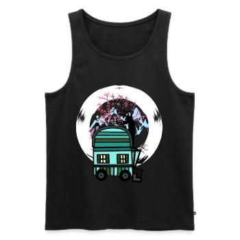 Trailer Naturfreund Freizeit Frühling Natur Alm - Men's Premium Organic Tank Top - black - Front - AI Model Male 178 light (178cm)