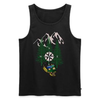 Holiday Family Holiday Leisure Family Schnecke - Men's Premium Organic Tank Top - black - Front - AI Model Male 178 light (178cm)