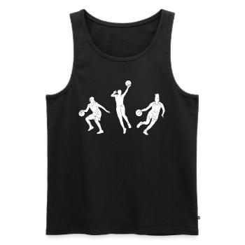 Basketball Geschenk für Basketballspieler - Männer Premium Bio Tank Top - Schwarz - Vorne - Michal (187cm)
