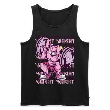 More Weight Rabbit Gym Workout Motivation Kraf - Men's Premium Organic Tank Top - black - Front - AI Model Male 178 light (178cm)