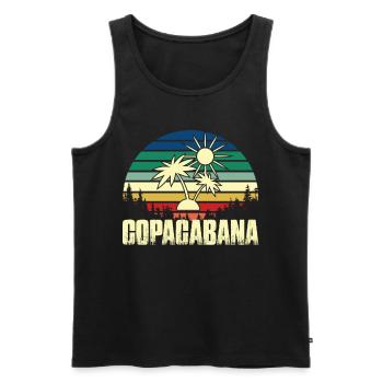 Rio Beach Copacabana Urlaub Palmen Sommersonne Bra - Männer Premium Bio Tank Top - Schwarz - Vorne - AI Model Male 178 light (178cm)
