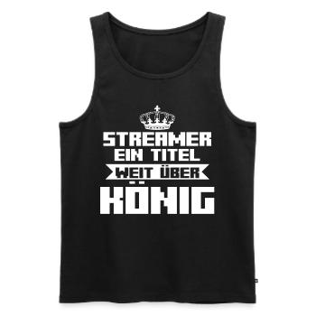 Gaming Zocken Zocker Gamer Streaming Streamer - Männer Premium Bio Tank Top - Schwarz - Vorne - Michal (187cm)