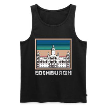 Ecosse Souvenir Ecosse Edimbourg Touristes - Débardeur bio Premium Homme - noir - Devant - AI Model Male 178 light (178cm)