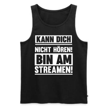 Gaming Zocken Zocker Gamer Streaming Streamer - Männer Premium Bio Tank Top - Schwarz - Vorne - Michal (187cm)