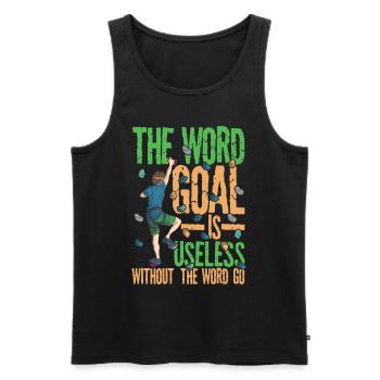 The Word Goal Is Useless Without the Word Go - Männer Premium Bio Tank Top - Schwarz - Vorne - AI Model Male 178 light (178cm)