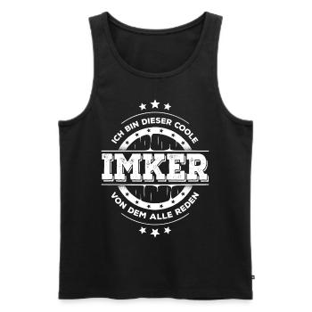Imker Kollegen Geburtstag Bienenzüchter Geschenk - Männer Premium Bio Tank Top - Schwarz - Vorne - Michal (187cm)
