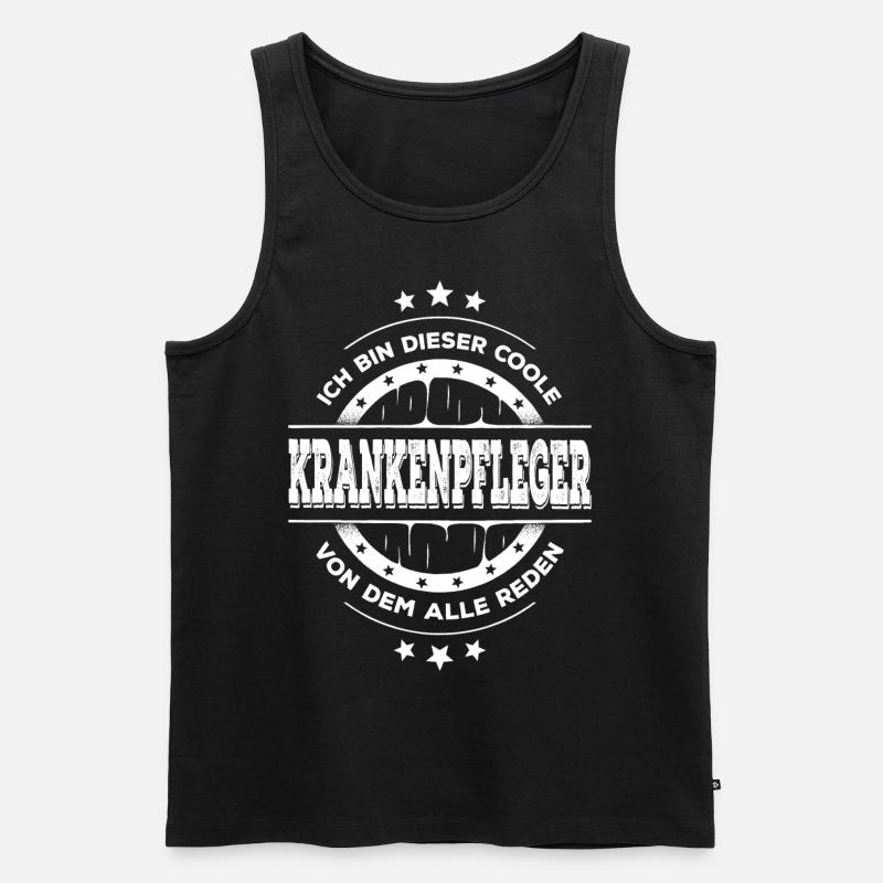Krankenpfleger Geburtstag Krankenpflege Geschenk - Männer Premium Bio Tank Top - Schwarz