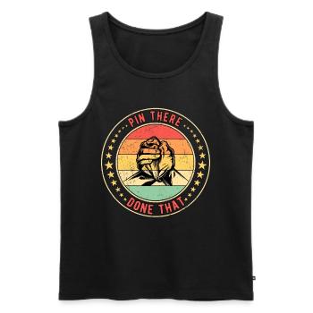 Armdrücken Armwrestling Pin There Done That - Männer Premium Bio Tank Top - Schwarz - Vorne - Michal (187cm)
