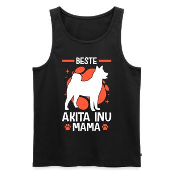 Beste Akita Inu Mama japanischer Spitz - Männer Premium Bio Tank Top - Schwarz - Vorne - Michal (187cm)