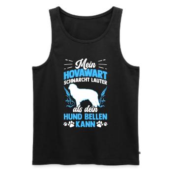 Mein Hovawart schnarcht lauter als dein Hund bellt - Männer Premium Bio Tank Top - Schwarz - Vorne - AI Model Male 178 light (178cm)