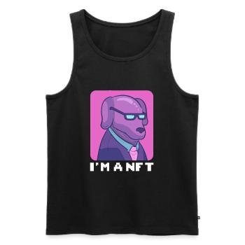 I'm A NFT Crypto Blockchain Art - Männer Premium Bio Tank Top - Schwarz - Vorne - AI Model Male 178 light (178cm)