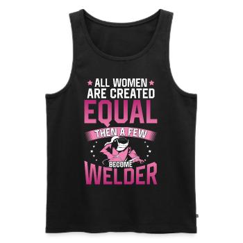 Welder Welding Female Welder All - Männer Premium Bio Tank Top - Schwarz - Vorne - AI Model Male 178 light (178cm)
