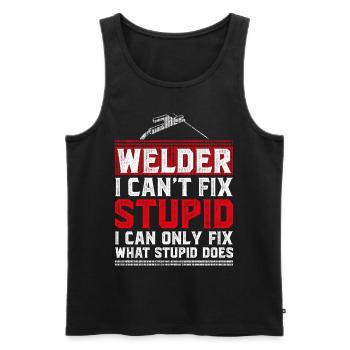 Welder Welding Vintage Welder I - Männer Premium Bio Tank Top - Schwarz - Vorne - AI Model Male 178 light (178cm)