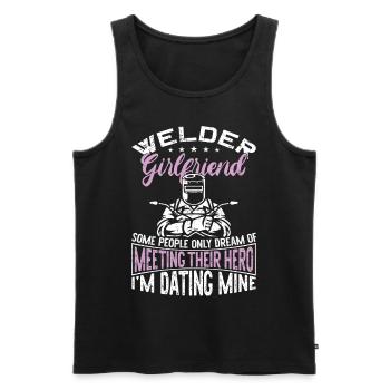 Welder Welding Vintage Welder - Männer Premium Bio Tank Top - Schwarz - Vorne - AI Model Male 178 light (178cm)