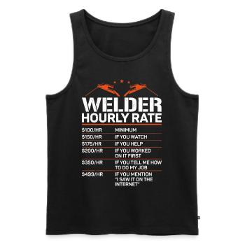 Welder Welding Vintage Welder - Männer Premium Bio Tank Top - Schwarz - Vorne - AI Model Male 178 light (178cm)