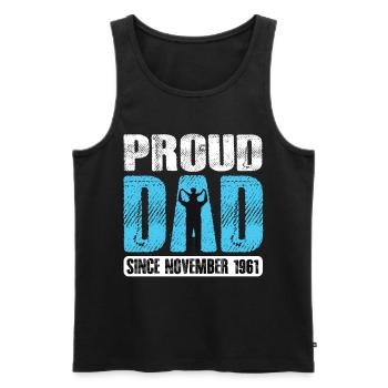 Proud Dad Since November 1961 - Men's Premium Organic Tank Top - black - Front - Michal (187cm)