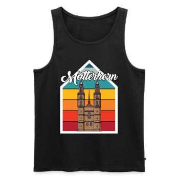 Cervin Suisse Zermatt Alpes souvenir ski montagne - Débardeur bio Premium Homme - noir - Devant - Michal (187cm)
