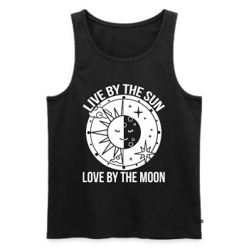 Moon Sun Day Moon Phase Moon Phases of the Moon - Men's Premium Organic Tank Top - black - Front - AI Model Male 178 light (178cm)