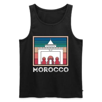 Souvenir Marokko Skyline Afrika Gibraltar Marokkan - Männer Premium Bio Tank Top - Schwarz - Vorne - AI Model Male 178 light (178cm)