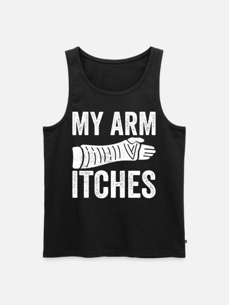 Broken arm - Men's Premium Organic Tank Top - black