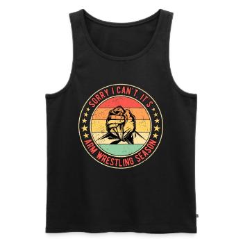 Armdrücken Armwrestling Arm Wrestling Season - Männer Premium Bio Tank Top - Schwarz - Vorne - Michal (187cm)