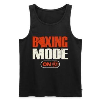 Boxer Quote I Beat People With A Boxing Gloves - Männer Premium Bio Tank Top - Schwarz - Vorne - Michal (187cm)