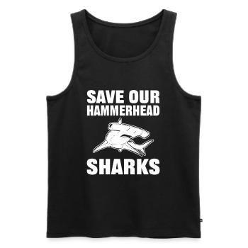 Save Our Hammerhead Sharks Shark - Männer Premium Bio Tank Top - Schwarz - Vorne - AI Model Male 178 light (178cm)