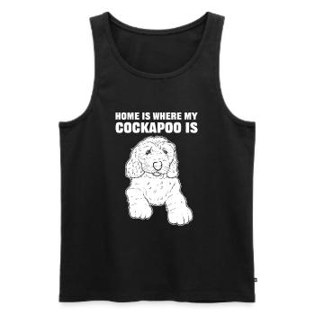 Home Is Where My Cockapoo Is Cockapoo Dog - Männer Premium Bio Tank Top - Schwarz - Vorne - Michal (187cm)