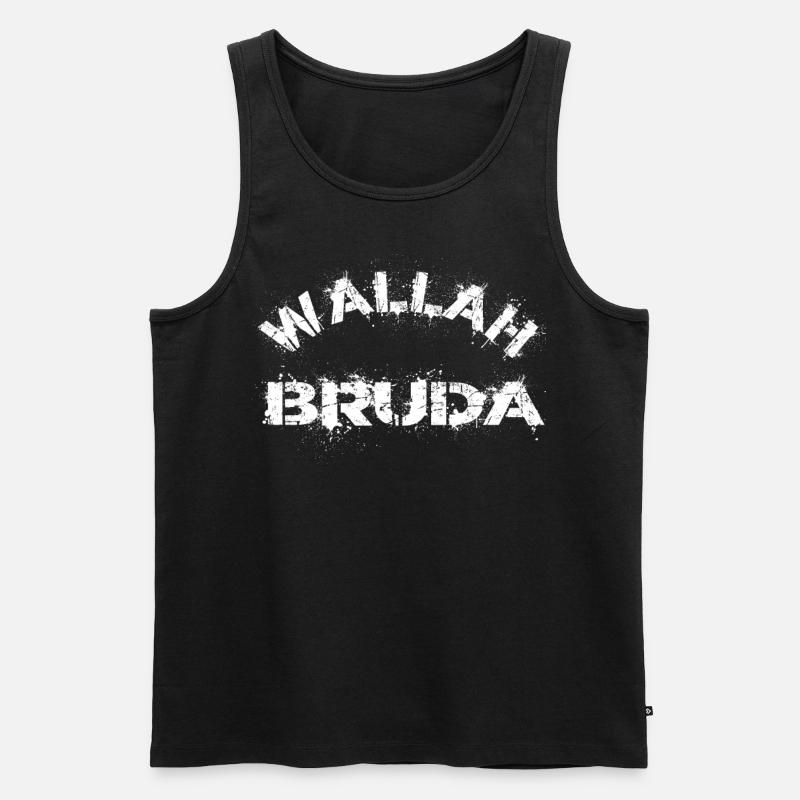 Wallah - Männer Premium Bio Tank Top - Schwarz