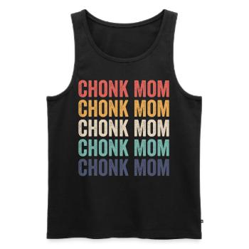 Chonk Meme Cat Chonk Mom - Men's Premium Organic Tank Top - black - Front - AI Model Male 178 light (178cm)