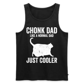 Chonk Meme Cat - Men's Premium Organic Tank Top - black - Front - AI Model Male 178 light (178cm)