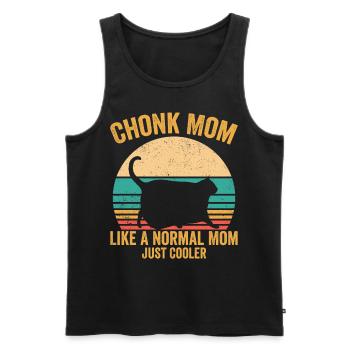 Chonk Meme Cat - Men's Premium Organic Tank Top - black - Front - AI Model Male 178 light (178cm)