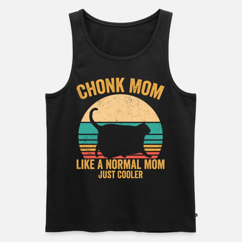 Chonk Meme Katze - Männer Premium Bio Tank Top - Schwarz