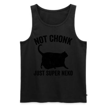 Chonk Meme Cat Not Chonk Just Super Neko - Men's Premium Organic Tank Top - black - Front - AI Model Male 178 light (178cm)