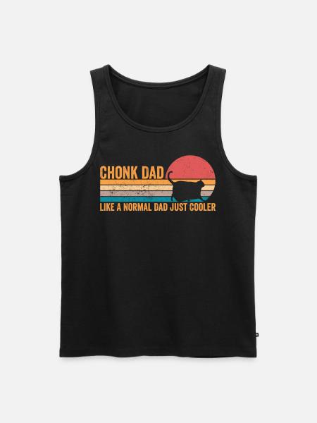 Chonk Meme Cat - Men's Premium Organic Tank Top - black