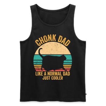 Chonk Meme Cat - Men's Premium Organic Tank Top - black - Front - AI Model Male 178 light (178cm)